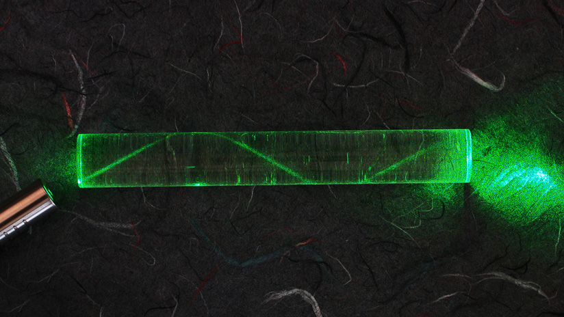 Fiberglass laser beam