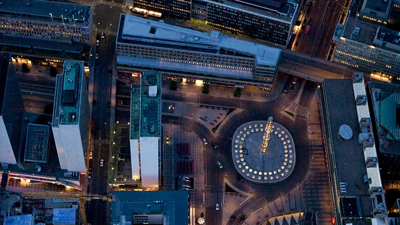 Vy över Sergels torg i Stockholm